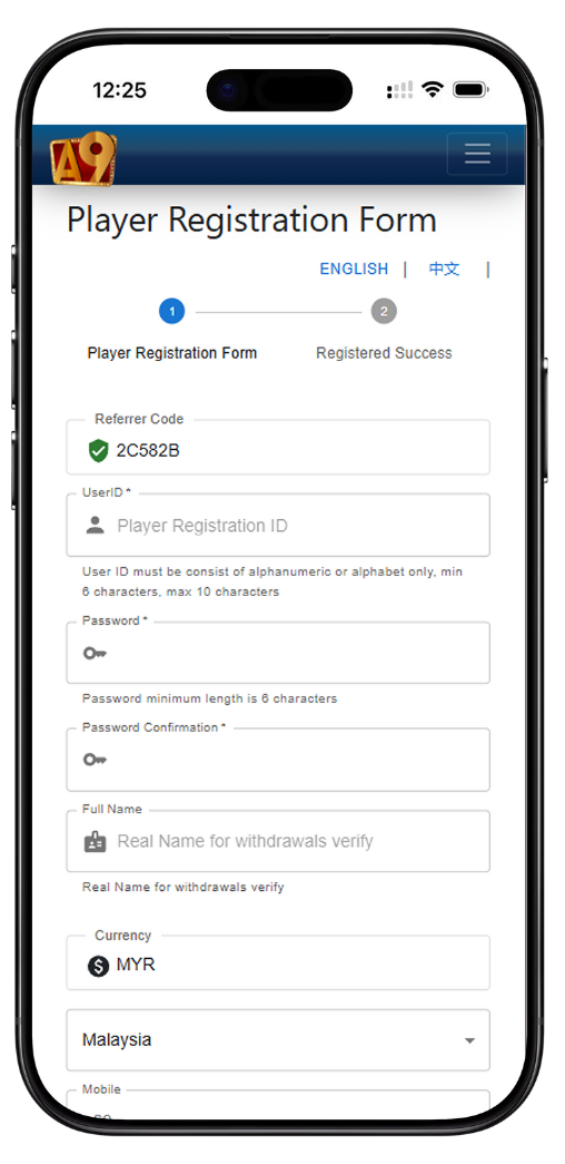 A9Play Registration Guide